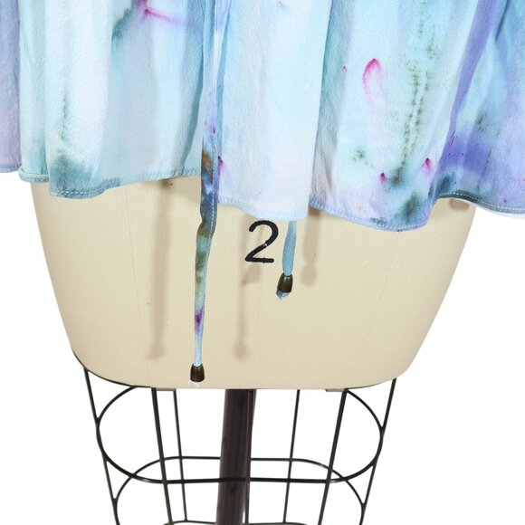 Y2K Crochet Lace Up Babydoll Tank Top Size S Abstract Fairy Boho Festival - Picture 5 of 7